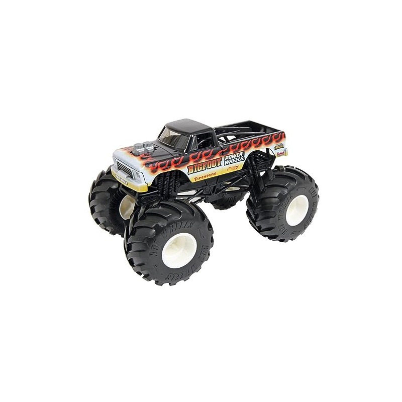 DieCast Hotwheels Monster Trucks Bigfoot [Black], 1:24 Scale