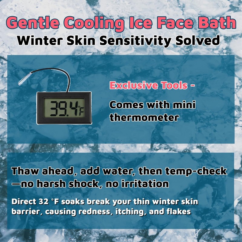 Face Bowl for Ice Bath, Portable ice face Bowl for
