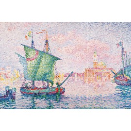 Tile Mural Venice Seascape sea sailfishes by Paul Signac Kitchen Bathroom Shower Wall Backsplash Splashback 3x2 4.25" Ceramic, Matte