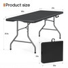Fenbeli 5FT Folding Table, 350 LBS Heavy Duty with 18%