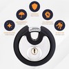 Satargo Heavy Duty Disc Padlock 74mm Round Lock with Rubber