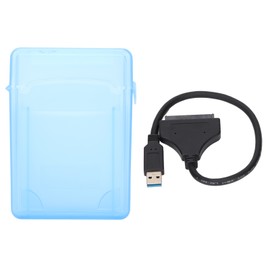 SATA to USB 3.0 Adapter with 2.5in Protective Box Blue Connecting External Drive LED Indicator Portable Cables