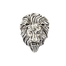 Brooch Lapel Pin for Men Silver Lion Face Lapel Pin Badge Coat Suit Wedding Gift Party Shirt Collar Accessories,KN03