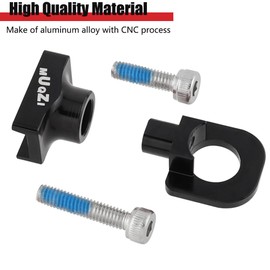 Saipor 2pcs Bicycle Chain Tensioner Adjuster Aluminum Alloy Chain Fastener for BMX Fixie Bike Single Speed Bicycle, Black