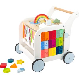 Small Foot Wooden Toys Premium Sweet Elephant Baby Walker & 5-in-1 Activity Center Designed for Toddlers 12+ Months