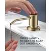 FORIOUS Gold Kitchen Faucet with Soap Dispenser, High Arc Modern
