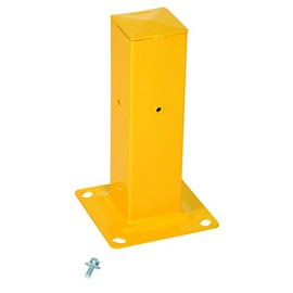 Vestil GR-STC8-DI-TP18-YL Steel Tubular Mounting Posts with Drop In Style Bracket 10 In. x 10 In. x 18 In. Yellow
