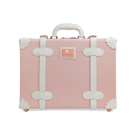 Unitravel Baby Keepsake Case, 16" Handmade Memory Storage Box, Newborn Keepsake Box, Vintage Suitcase for Baby Shower, Baptism, Naming Ceremony or Birthday (pink)