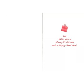 4U FROM ME SANTA MERRY CHRISTMAS Gemstone Greeting Card New w/ Envelope MG35