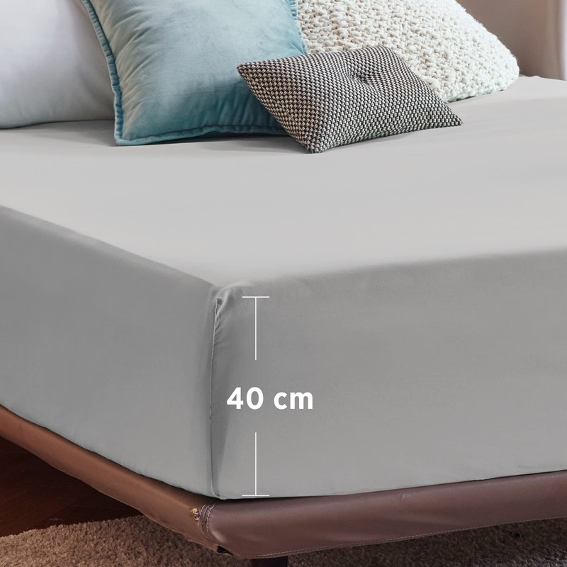 Bedsure Small Double Fitted Sheet - Bed Sheets Extra Deep