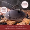 Cast Iron Skillet + Grill Press + Scraper Set -