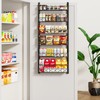 MIAOLI Over the Door Organizer, Black 6-Tier Pantry Door Organizer