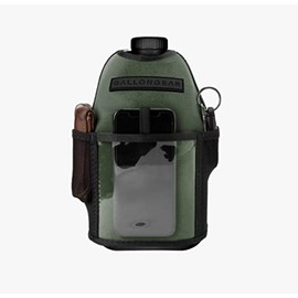 Gallon Gear Half-Gallon Large Water Bottle - BPA Free Plastic, Reusable - Black with Olive Cover