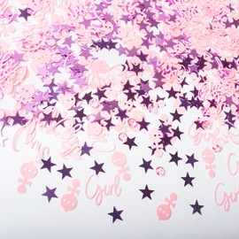 Baby Shower Confetti, Pink Girl Table Scatter Confetti Baby Shower Decorations Baby Shower Table Decorations Confetti for Baby Shower Gender Reveal Party Supplies