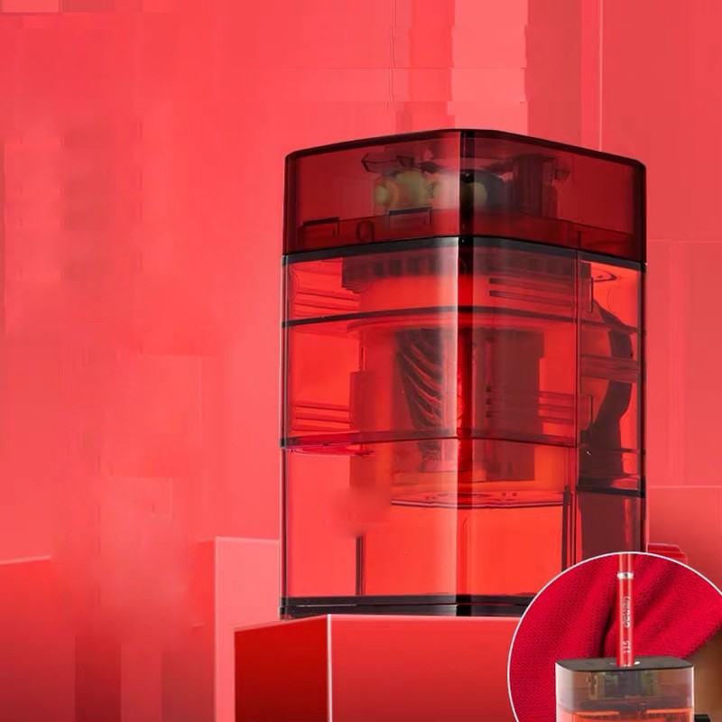 Manual Pencil Sharpener Automatic Pen Feeding Hand Cranking Clear Structure