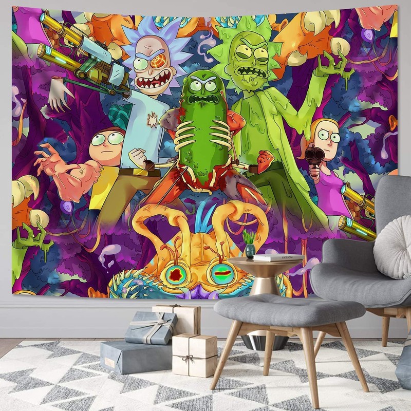 FENDROM Funny Trippy Cartoon Tapestry Wall Hanging Tapestries Aesthetic Wall