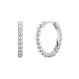 NOELANI Women's Earrings 925 Sterling Silver / Stainless Steel with Jewellery Gift Box, Silver, No Gemstone