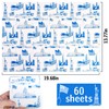 MR FIVE 60 Sheets Blue American Buildings Tissue Paper Bulk,14"