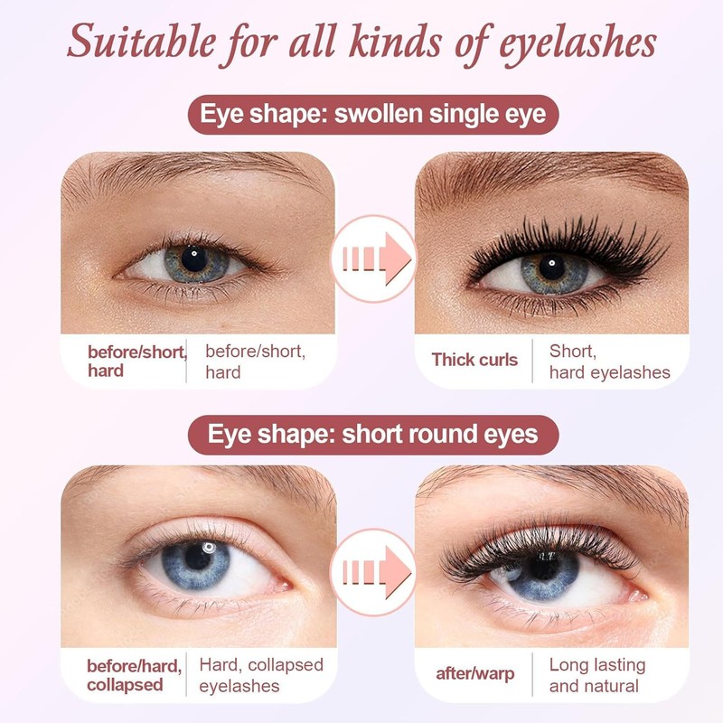 Wide-Angle Eyelash Curler Combo Set, Professional Eyelash Curler, Simple and
