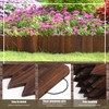 YPshuye Wooden Garden Fence - Weather-Resistant Landscape Edging, Flexible Wood