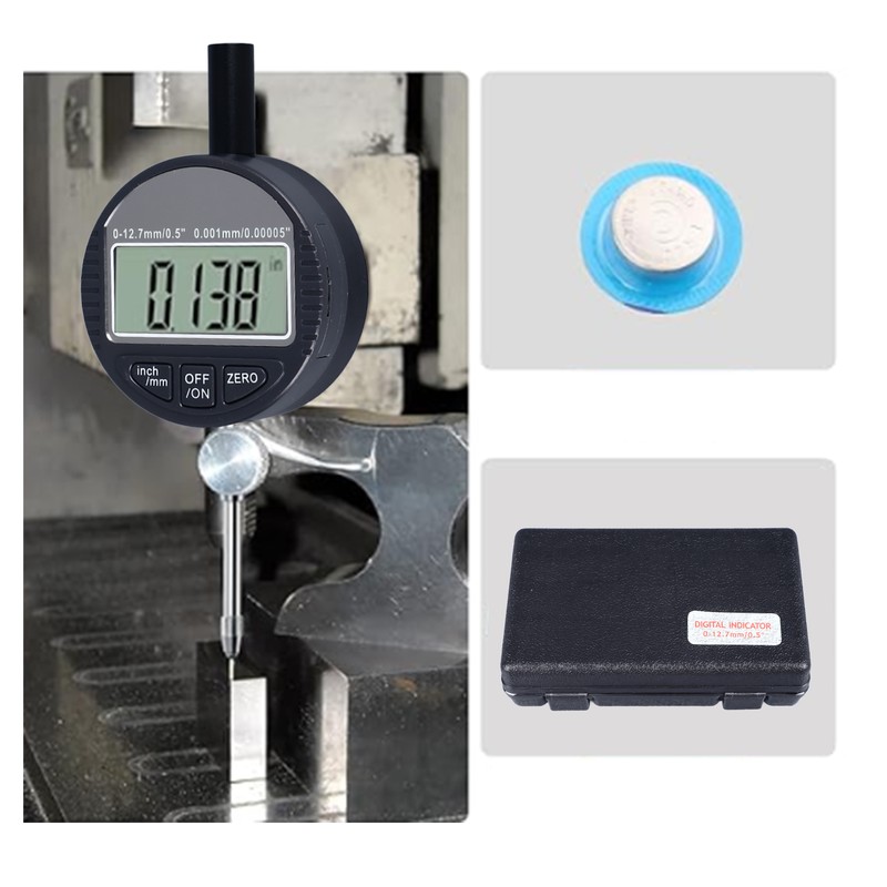 Digital Dial Indicator 0.001mm 0.00005in Resolution 0 To 12.7mm Range