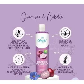 Shampoo Sheló Nabel Cebolla 530 Antioxidante Fuerza 2pz