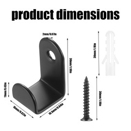 JJWUYUE Pack of 30 Coat Hooks Wall Hooks for Screwing Wall Hooks Coat Hooks Black Single Metal Hooks for Bedroom Bathroom Living Room Kitchen Garage Clothes Coats Towel Jacket Hooks