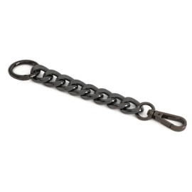 Metal Purse Chain Strap Extender for Accessory Charms,Lengthen Crossbody Shoulder Handbags Strap(No.4 Black Grey)