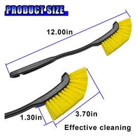 UHANBUT Car Wheel Cleaning Brush, Hard Bristle Automotive Tire Detailing Brushes, Multifunctional Vehicle Crevice Scrub Brush, 12'' Car Interior Washing Tool for Home (1PC)