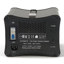 LiteFuze convertingbox 2000 Watt Auto Voltage Converter Transformer - Light Weight - Step Up/Down - Circuit Breaker - Detachable Cord [5-Years Warranty]