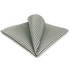 SHLAX&WING Checked Black White Handkerchieves Mens Pocket Square Silk Hanky