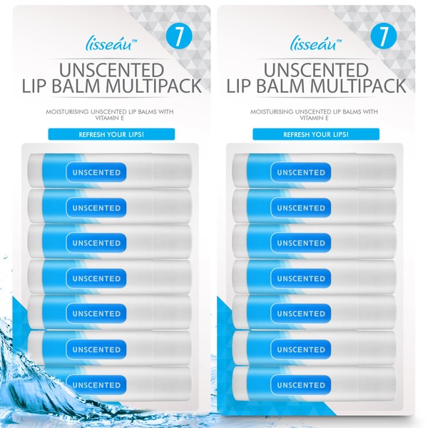 14pk Unscented Lip Balm Multipack | Lip Moisturiser & Hydrating
