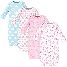 Luvable Friends Unisex Baby Cotton Gowns, Rainbow, 0-6 Months