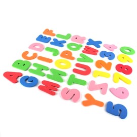 Crabitin Bath Sticker Alphabet Bath Magnet Floating Play Toy Numbers English Learning Educational Toy Wall Hanging Neat Storage Suction Cup Funny Toddler
