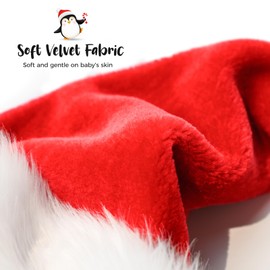 BOSONER Christmas Hat Santa Hat Plush Santa Hat Red Santa Hat Warm Thick Santa Hat - Christmas Hat Adult Christmas Hat for Children - Family Christmas