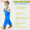 Fewlby Kids Waterproof Rain Bib Pants, Boys Rain Pants Kids
