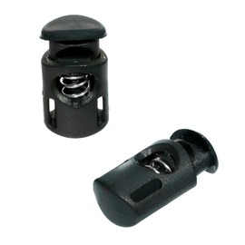 West Coast Paracord Dual Slot Slider Cord Lock - Paracord Bracelets, Drawstrings, and Shoelaces (100 Pack, Black)