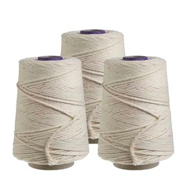 Regency Wraps Cotton Butchers Cooking Twine for Meat Trussing, Food Prep, Natural, 500 ft Cone (Pack of 3)