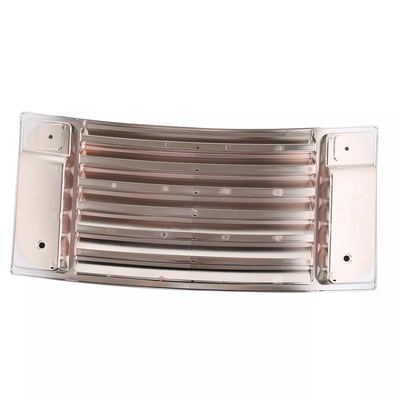 autopart2021 Silver Front Hood Deck Vent Panel Handle Cover Trim