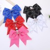 6PCS Large Rhinestones Cheer Hair bows with Crown, Cheerleading Bow