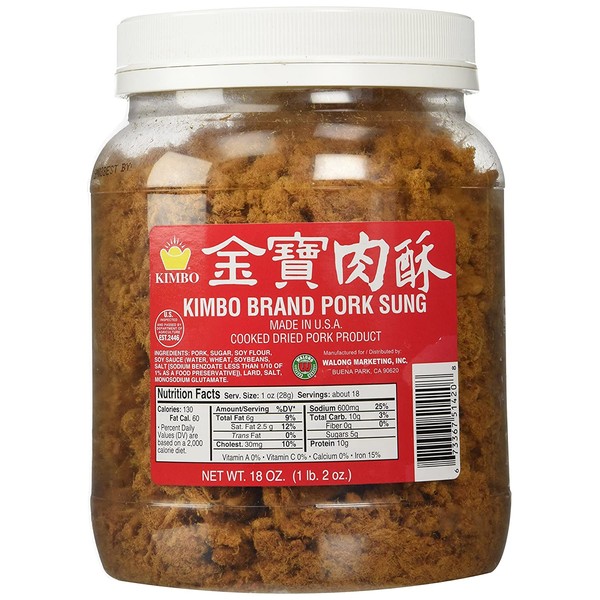 Kimbo Brand Sung Cooked Dried Pork 18 oz (1lb, 2oz)