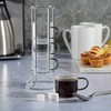 Gibson Soho Lounge Stackable Glass Espresso Cups with Rack, Glass,