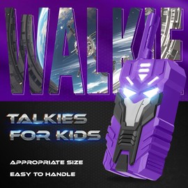 Transform Purple Doomlord,2 Pack Walkie Talkies for Kids,Birthday Gifts for 3 4 5 6 7 8 9 10 Year Old,2500 FT Talk Range,Eyes with Cool Lighting Effects,OutdoorsToys Toddlers Camping Tools