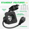 WOLFWILL 15 Amp AC Port Plug, 125V Shore Power Inlet