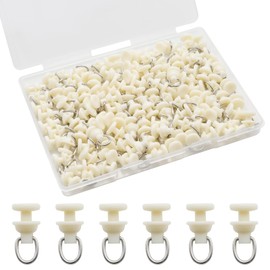 Pocoxll 100 Pcs Plastic Curtain Track Hooks, Curtain Track Glider, Pulley Curtain Tracks Accessories for Window Door Shower Bathroom（Style 1）