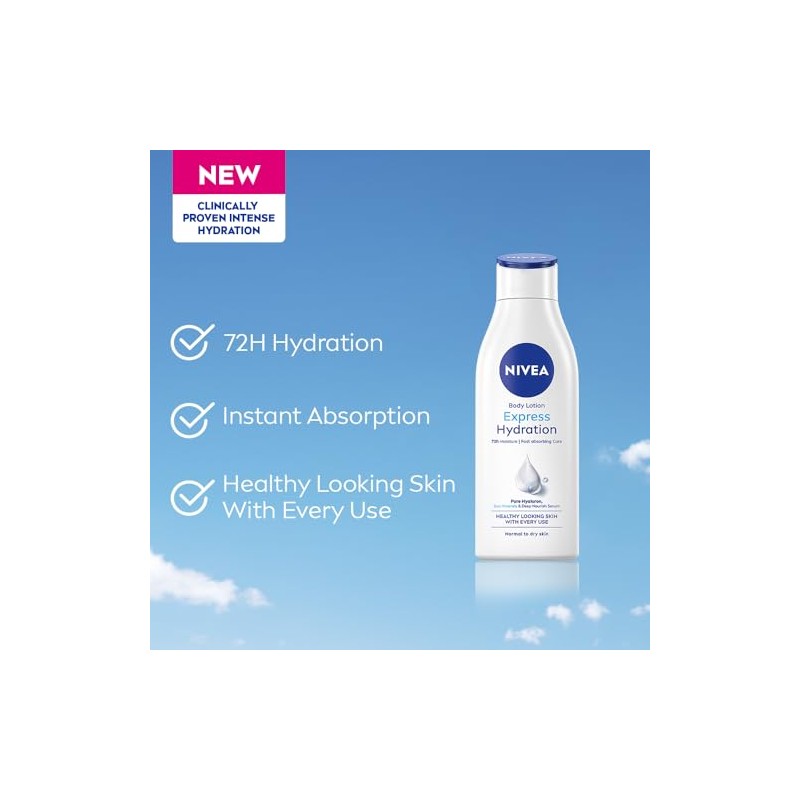 Nivea Crema Corporal Humectante Express Hydration 400 Horas Humectación Porfunda