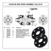 Haiouus 00762215 Ro-tary Cutter Flex Coupler Rubber Pad/Disc Kit, Compatible