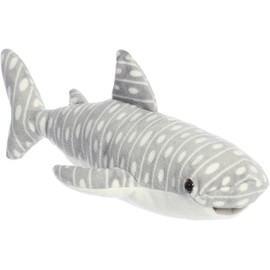 Aurora® Adorable Flopsie™ Whale Shark Stuffed Animal - Playful Ease - Timeless Companions - Grey 12 Inches