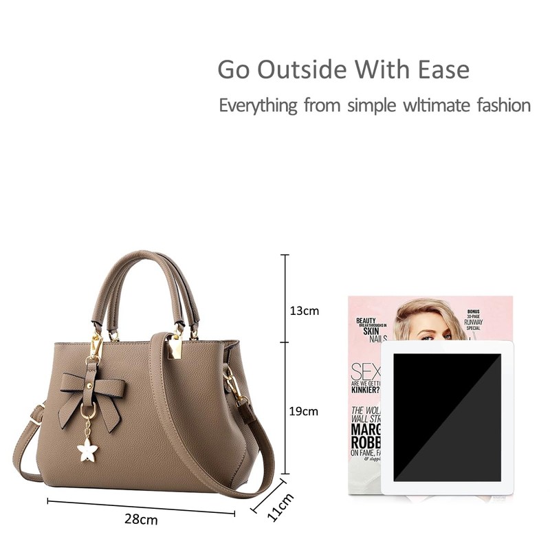 Nicole&Doris Bowknot Women Handbag Crossbody Shoulder Bag Waterproof PU Leather