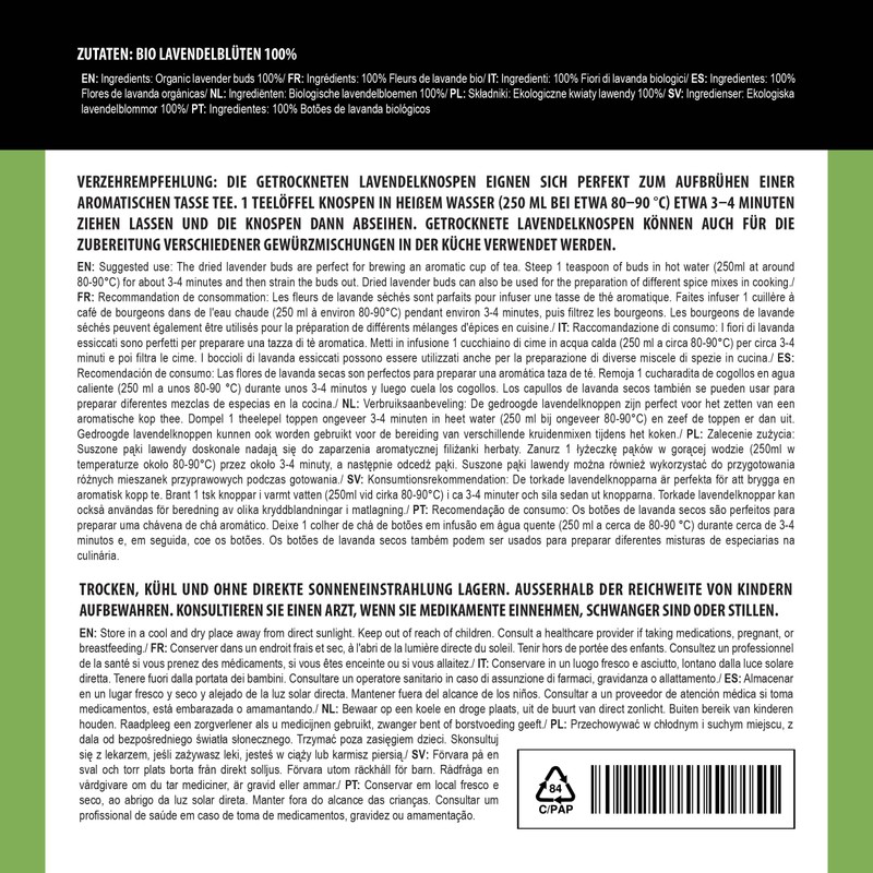 Alpi Nature Organic Dried Lavender 100g 3.5 oz, Whole Dried